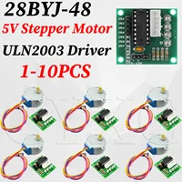 1-10 ensemble 28BYJ-48 ULN2003 5V moteur pas à pas + carte pilote ULN2003 adapté au Module de Test de pilote Arduino moteurs pas à pas Kit de bricolage 1