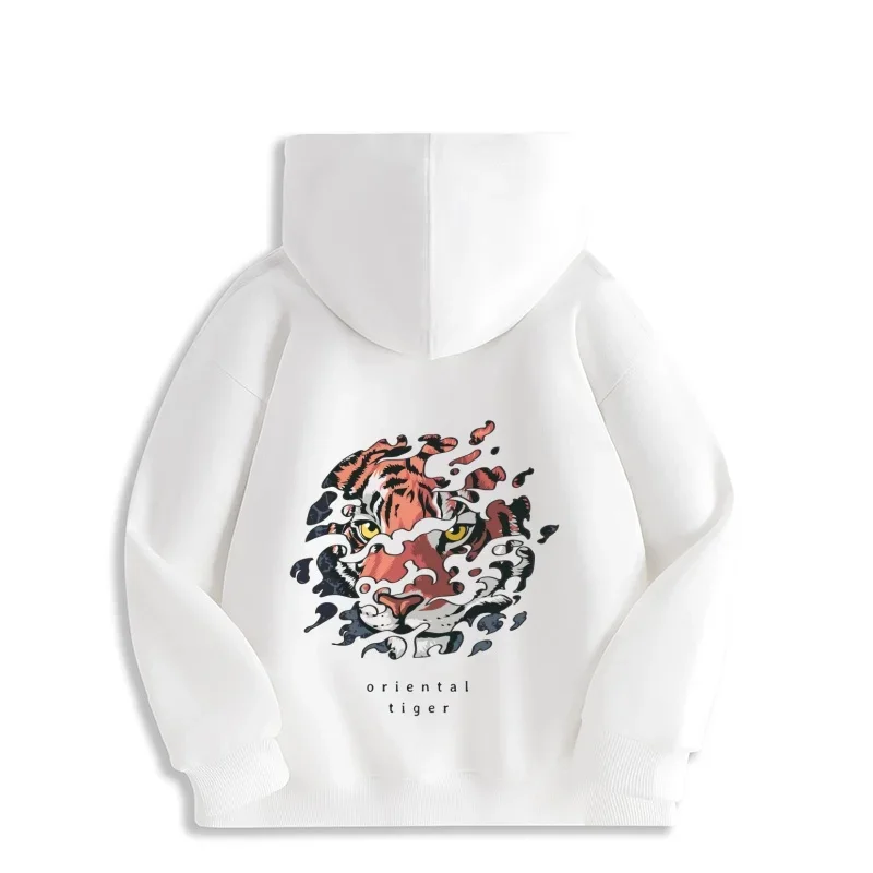 2025 Hoodie Oriental TigerกราฟิกStreetwearศิลปะญี่ปุ่นกีฬาHoodie Y2Kแฟชั่นสบายผ้าสบายๆสไตล์Urban