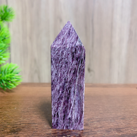 Unique Natural Gems Purple Charoite Towers Mix Green Tourmaline mica Stone Healing Crystals Reiki Home Decor Gift