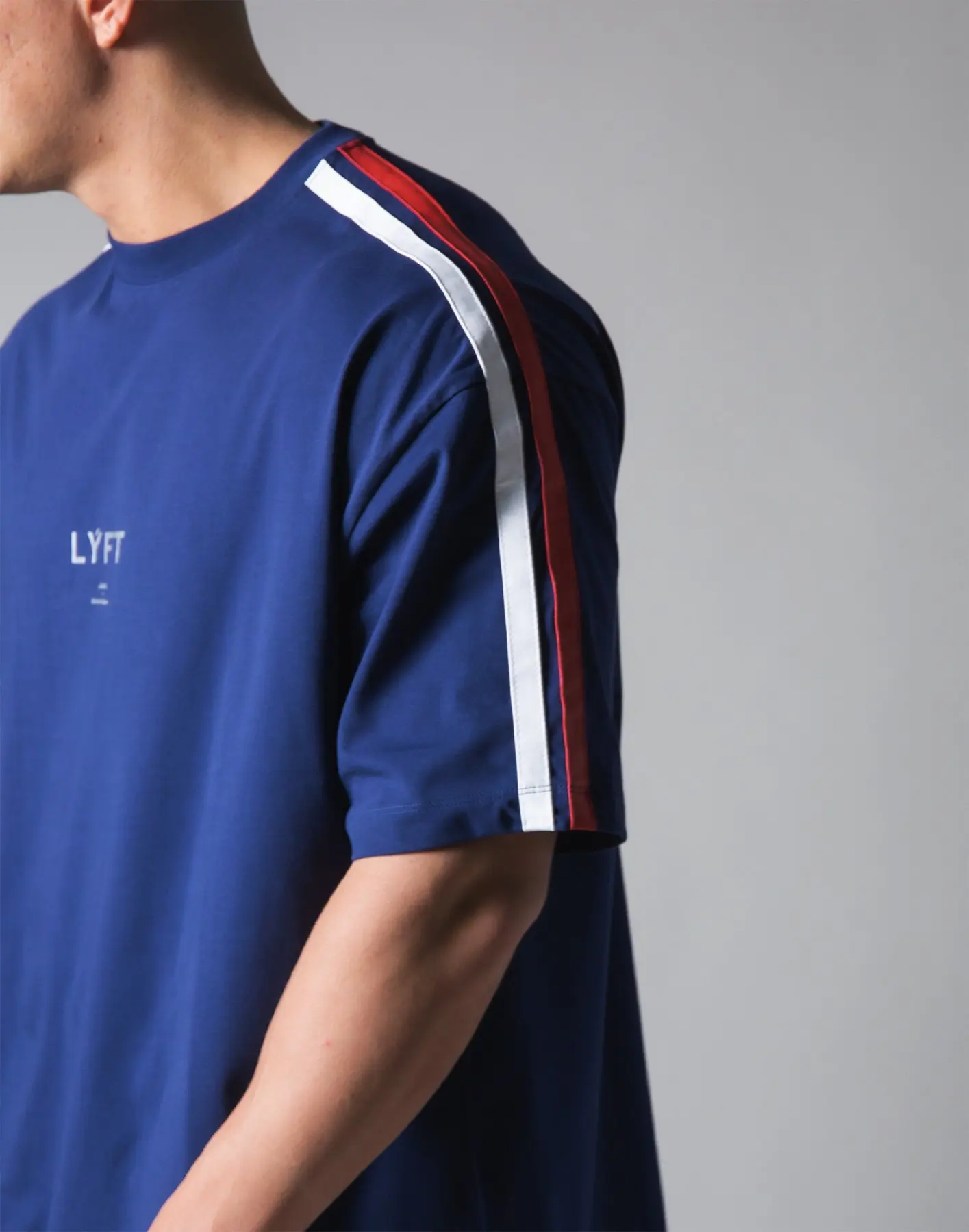 LYFT summer trend short sleeve cotton loose round neck half sleeve thin shirt solid color top men