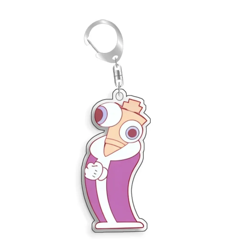 For TADC Jax Pomni Ragatha Gangle Acrylic Selfmade Cute Cartoon Anime Keychain Pendant Toy Gifts 5cm image 2