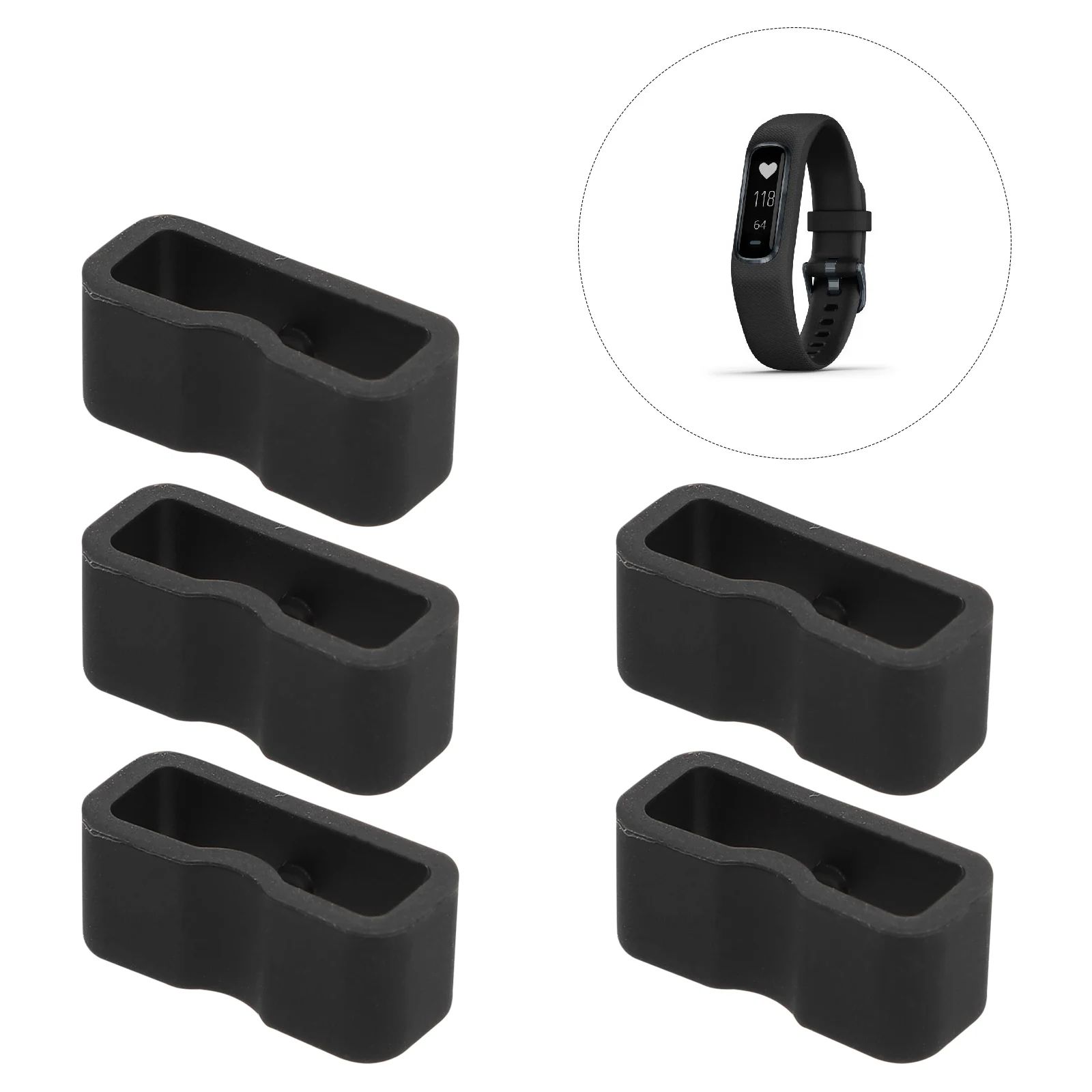 

5Pcs Watch Accessories Keeper High Quality Silicone Flexible Durable Strap Ring Holder Repair Tools Watch Accessories