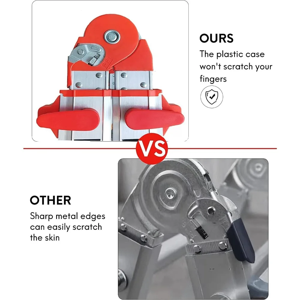 Drabina składana 4-stopniowa z antypoślizgowymi stopniami, rozkładana do 4,2 metra, udźwig 150 kg