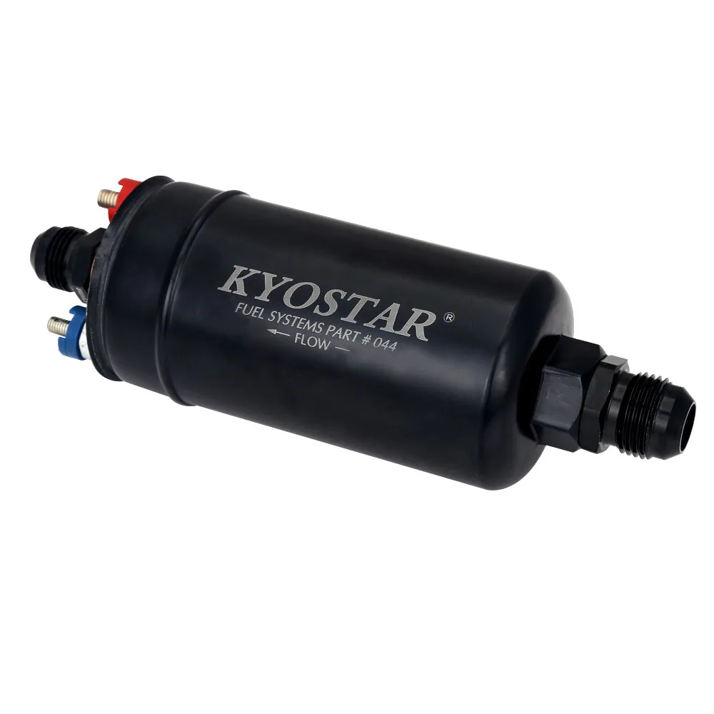 KYOSTAR High Flow EFI 300LPH 044 Style Auto Fuel Pump, E85 Compatible Fuel Oil Pump Assembly with Fittings AN10 Inlet AN8 Outlet