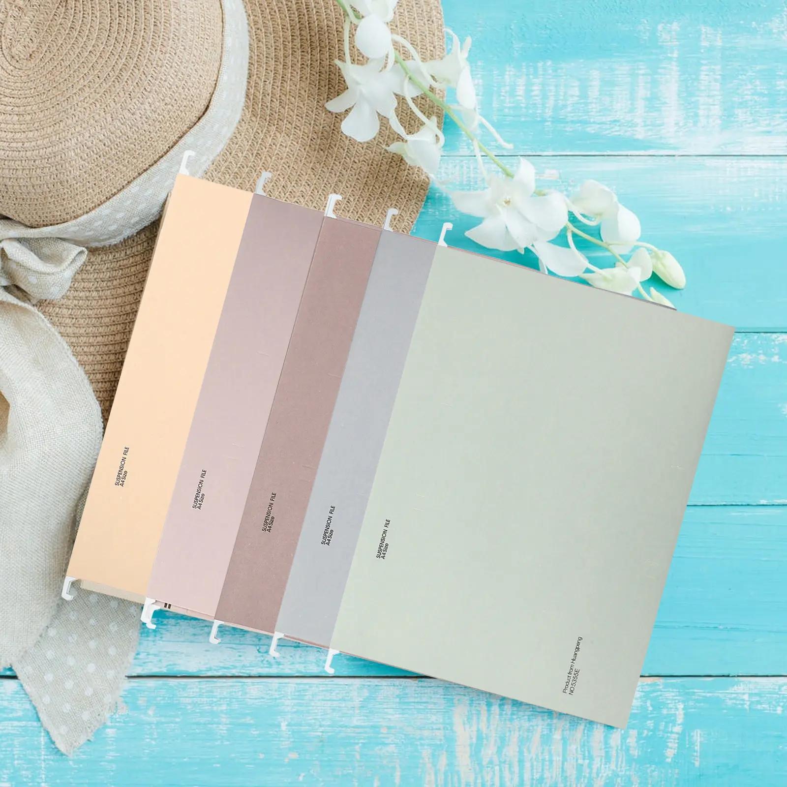 

5Pcs Office Supplies File Hanging Folders Compact Design Colorful Bills Holder for Home Travel Document Management Tool