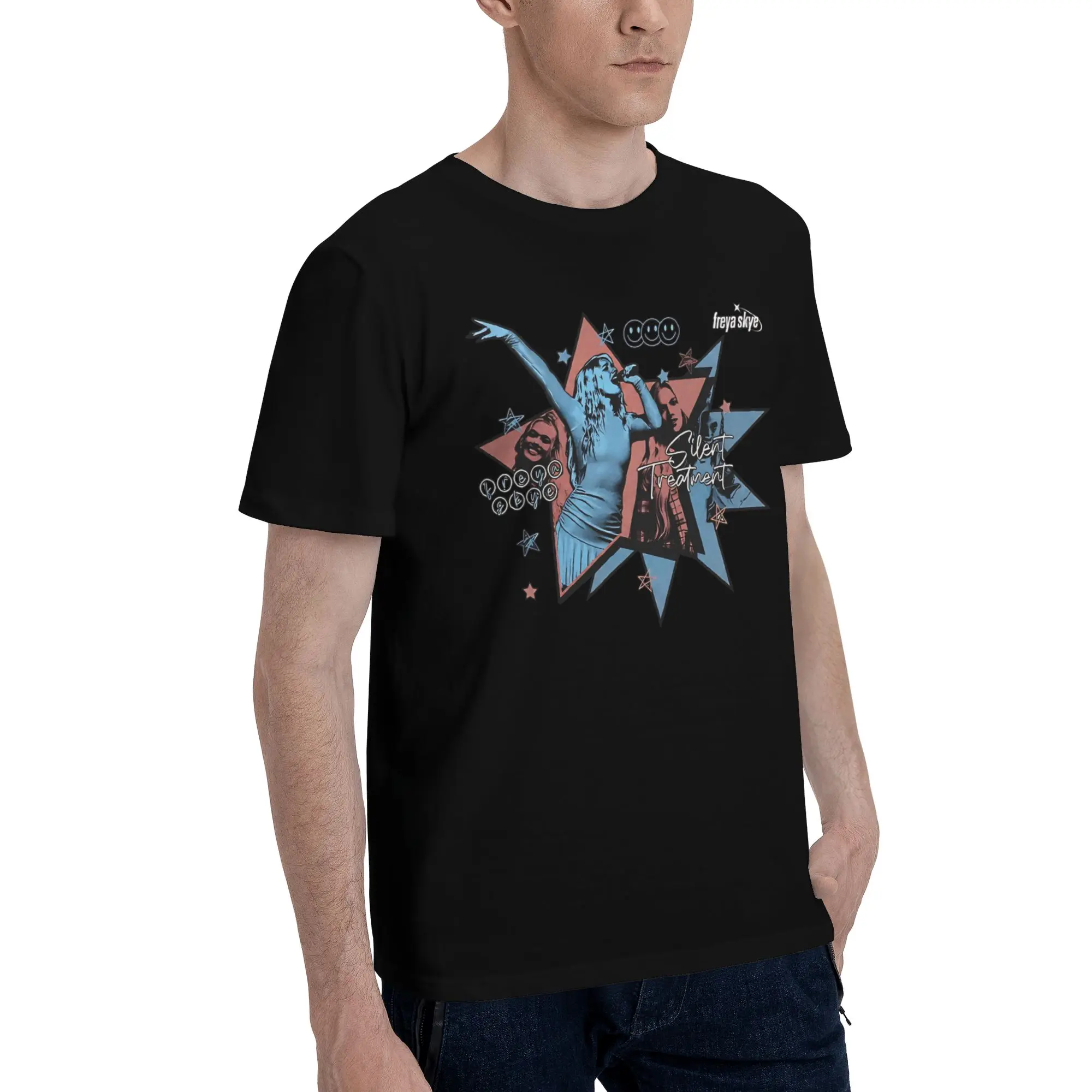 Silent Treatment   Novelty Graphic 100% Cotton T-Shirt Freya Skye Tops Tees For Men