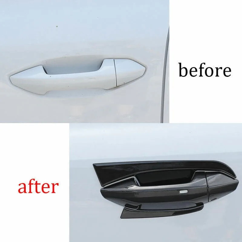 for Audi A3 2022 - 2023 ABS bright black door bowl handle frame cover decoration -