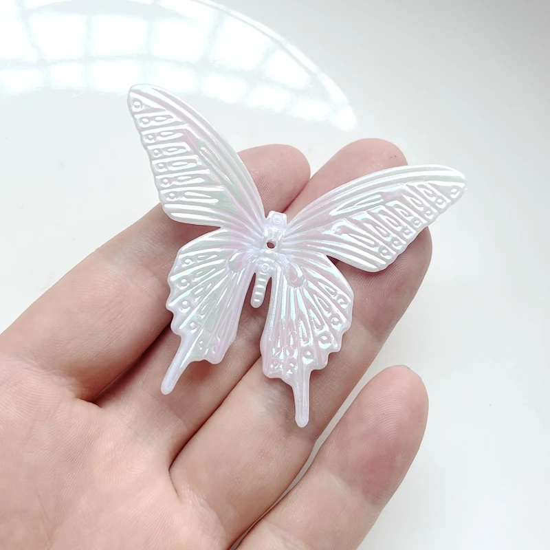 New White AB Colored Acrylic Butterfly Rhinestone Sewing Decoration Butterfly DIY Jewelry Wedding Decoration Accessories