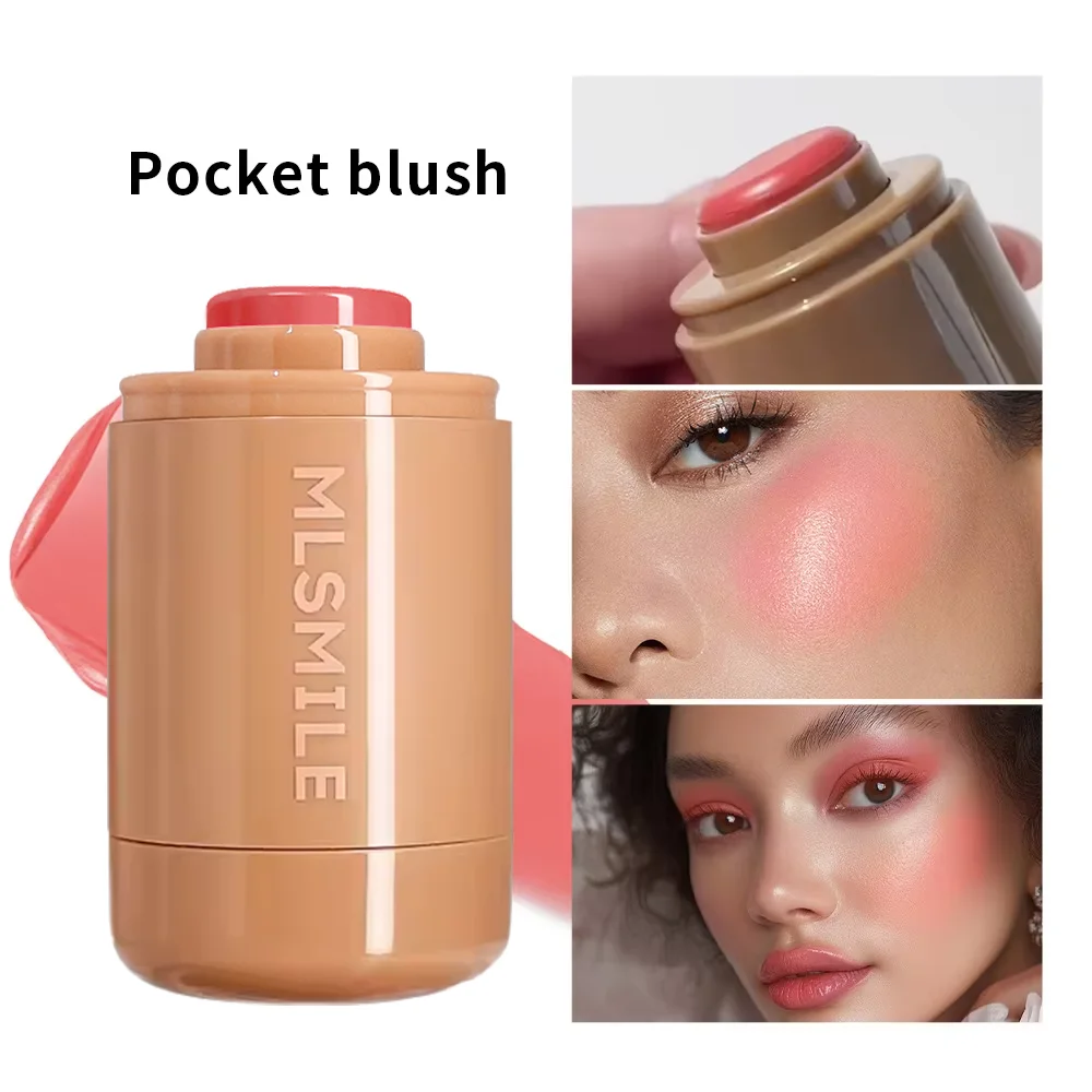 أحمر الخدود عصا تدوم طويلاً يضيء الوجه الخد عصا 3 في 1 مرطبة فلاش ملمع الشفاه ماكياج ملمع الشفاه الوجه روج رود