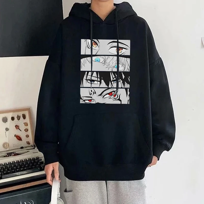 

Anime Eyes Printed Hoodies Unisex Autumn Winter Fashion Casual Cotton Long Sleeve Pullover Sweatshirts