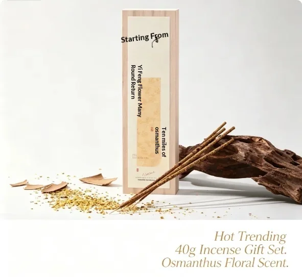 Hot Selling 2x40g Incense Gift Set Osmanthus Rose Natural Floral Wood Stick Incense. meditation Insence Incensos Naturais