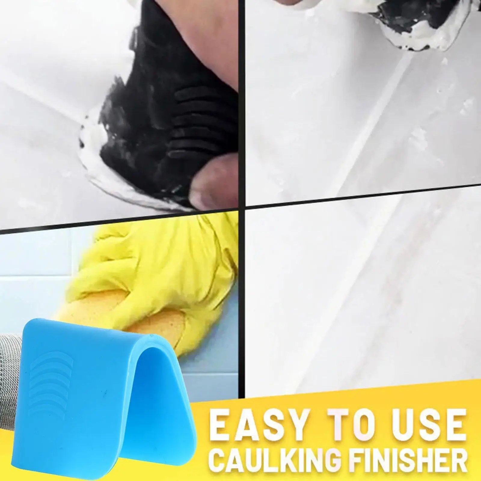 Calafetagem Finisher Grout Raspador, selante de poliuretano, acabamento para renovações de casas Smooth Seal Lines, calafetagem, ferramenta manual, 1pc