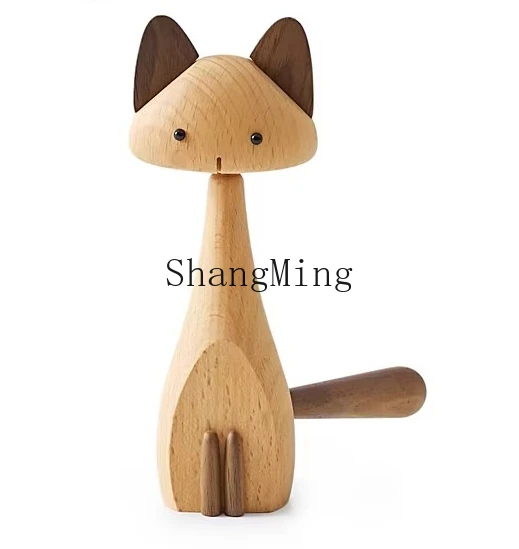ZYY household simple wooden desktop decoration household animal solid wood ornament