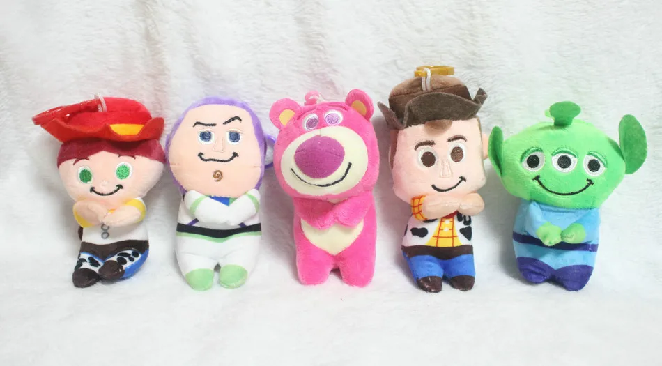 Cartoon Disney Toy Story Sheriff Woody Rex Buzz Lightyear Lotso Alien Yellow Duck Toys Animals Dolls Kids Gift