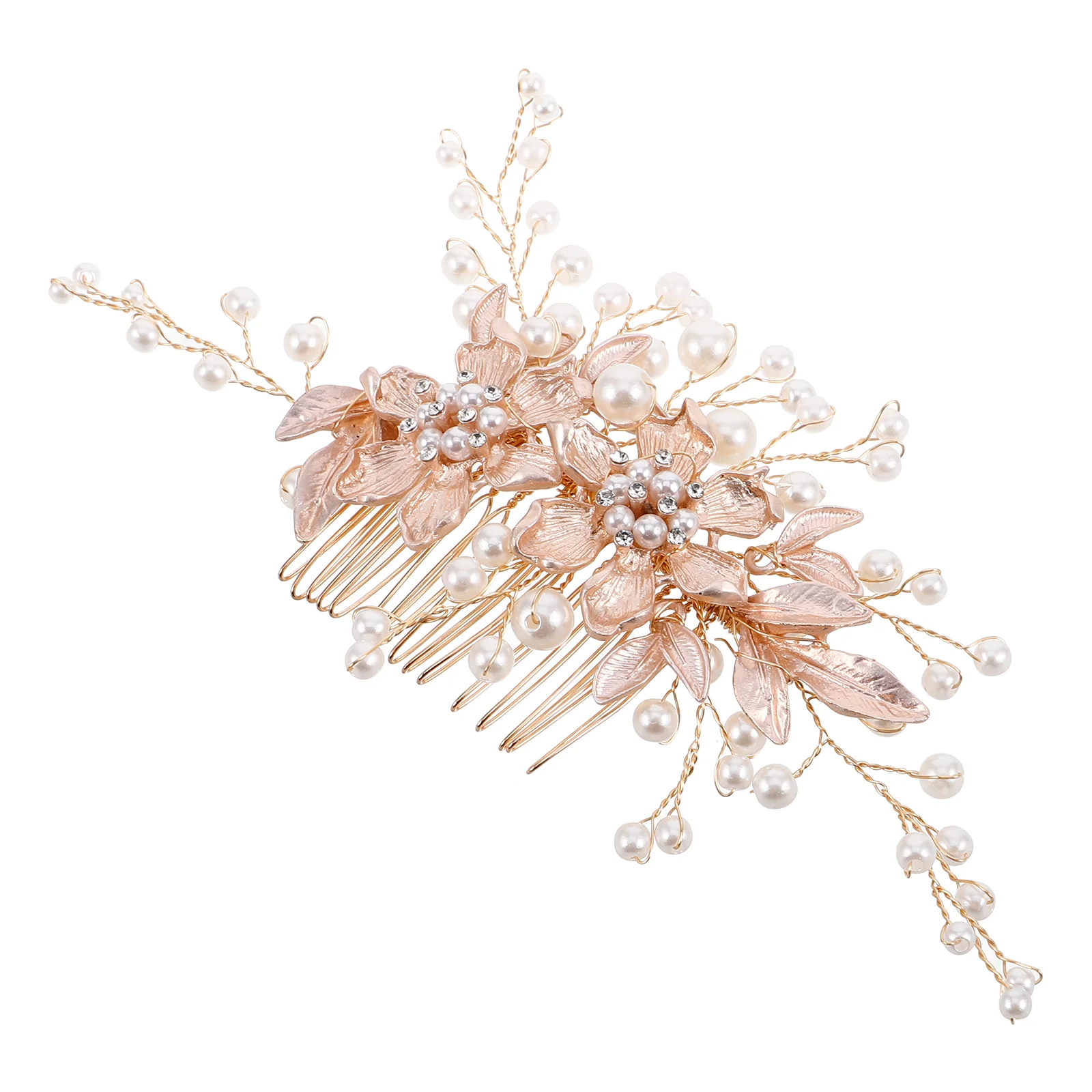 

Bridal Comb Hair Accessories Wedding Headpiece Vintage Pearl Combs Rhinestone for Women