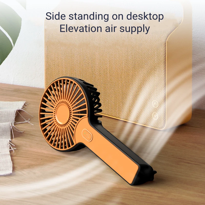 Открытый портативный мини ручной вентилятор USB Перезаряжаемый 2000mAh с батарейным питанием беспроводной электрический вентилятор с воздушным охлаждением