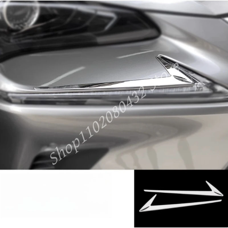 

For Lexus NX 200 200t 300h headlight eyebrow Stainless steel Front Fog Light Lamp Eyebrow Trim Car Accessories Decor