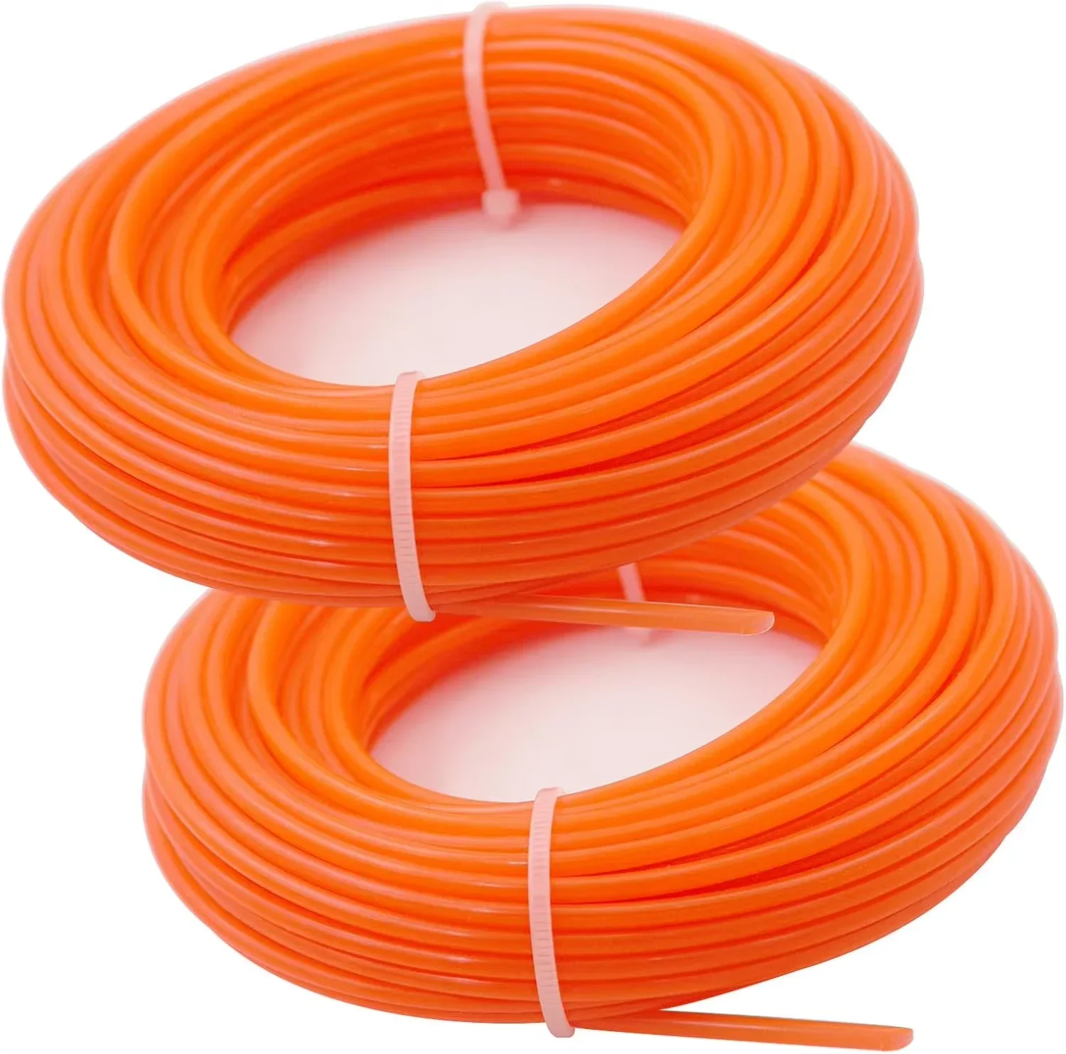 Cortadora de hilo, línea de corte, cuerda redonda para malezas, se adapta a malas hierbas medianas y pesadas, línea de corte de nailon de primera calidad naranja