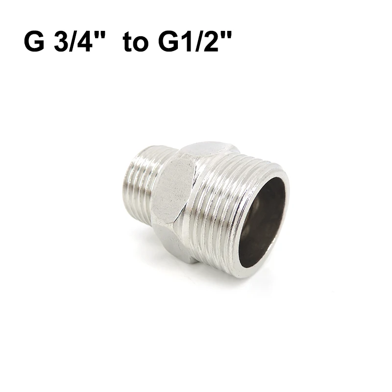 

G3/4" 25mm male to G1/2" 20MM male Plumbing Fittings Thread Tee Type Stainless Steel Butt Joint water hose tube connector q1