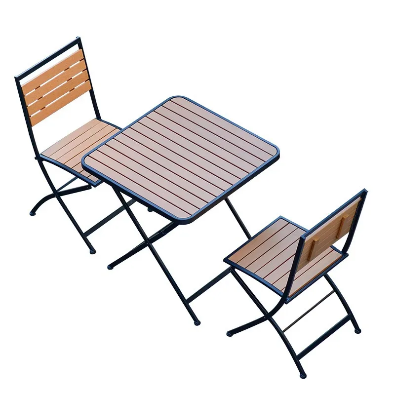 Modern simple outdoor folding table, villa courtyard casual folding table and chairs