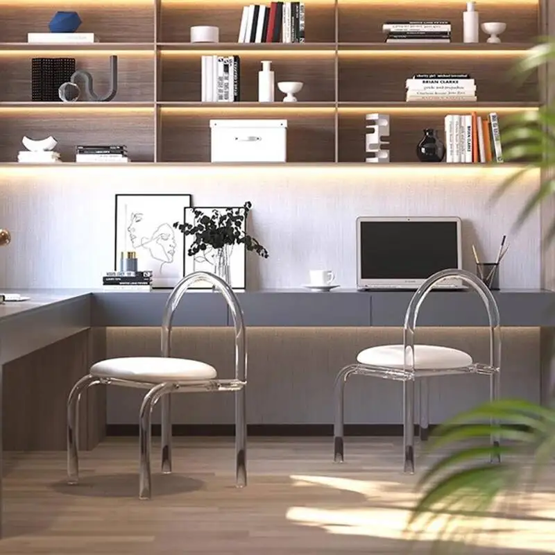 

Wedding Transparent Plastic Dining Dining Chairs Garden Room Lazy Chairs Adults Single Meubles De Salon Household Essentials