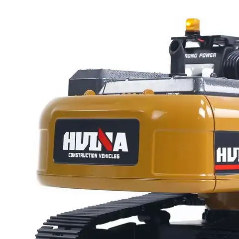 US Stock 1/14 HUINA New Upgrade 1580 Metal Excavator Model with Electric Ball Grabber 360 Rotating Shear Claw Sound Lights