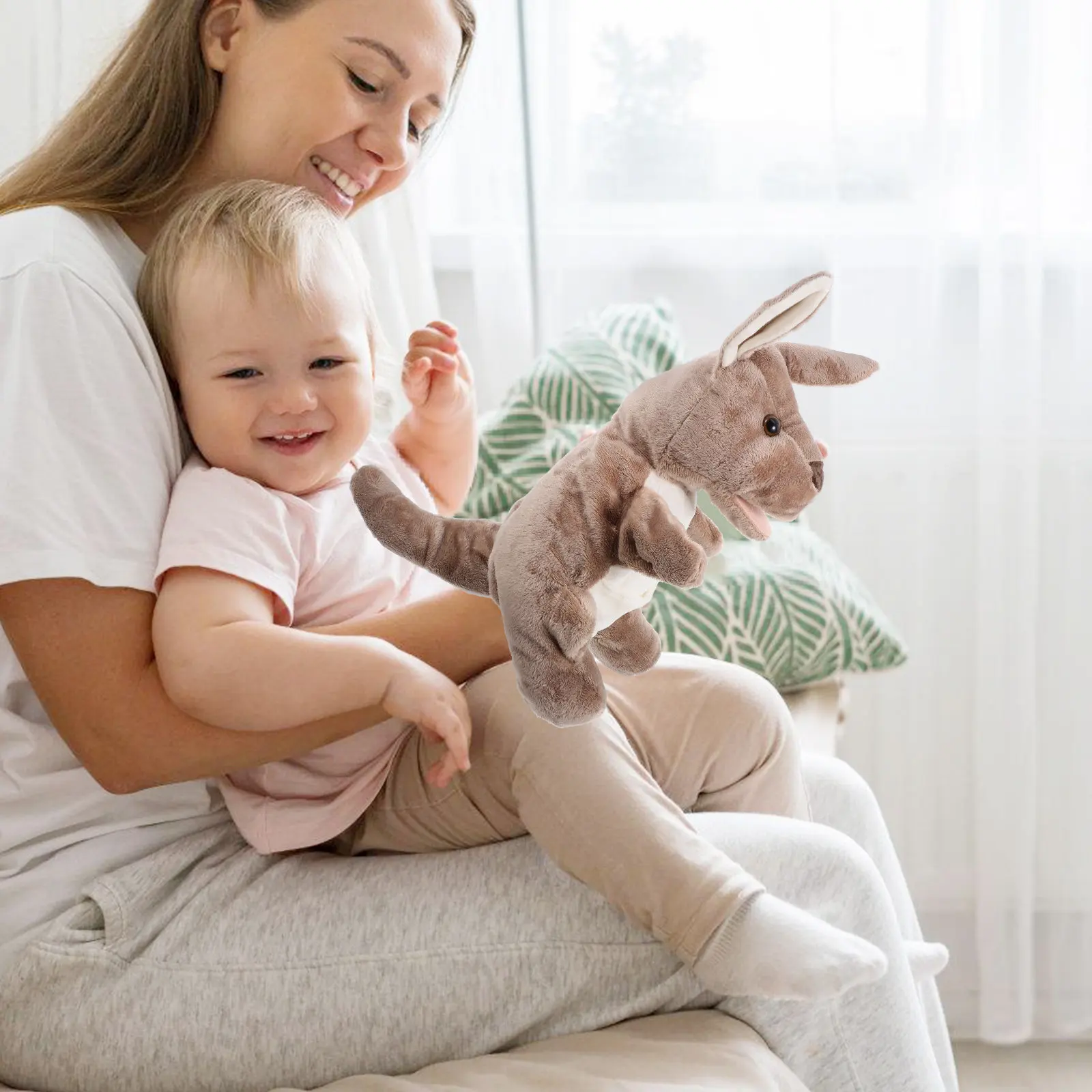 

Animal Hand Puppet Cute Cartoon Role Play Storytelling Hand Puppet Soft PP Cotton Interactive Gift for Kids Emulated Animal Toy