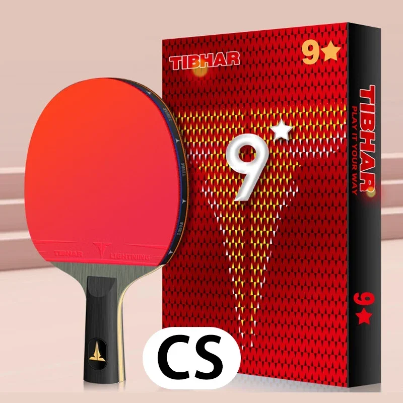 TIBHAR 9 Star Table Tennis Racket Superior Sticky Rubber Carbon Blade Ping Pong Rackets Professional Pimples-in Pingpong Paddle