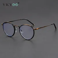 VICKY, nuevo diseño geométrico redondo Retro, gafas de lectura antiluz azul para hombres y mujeres, se pueden personalizar con prescripción 1043