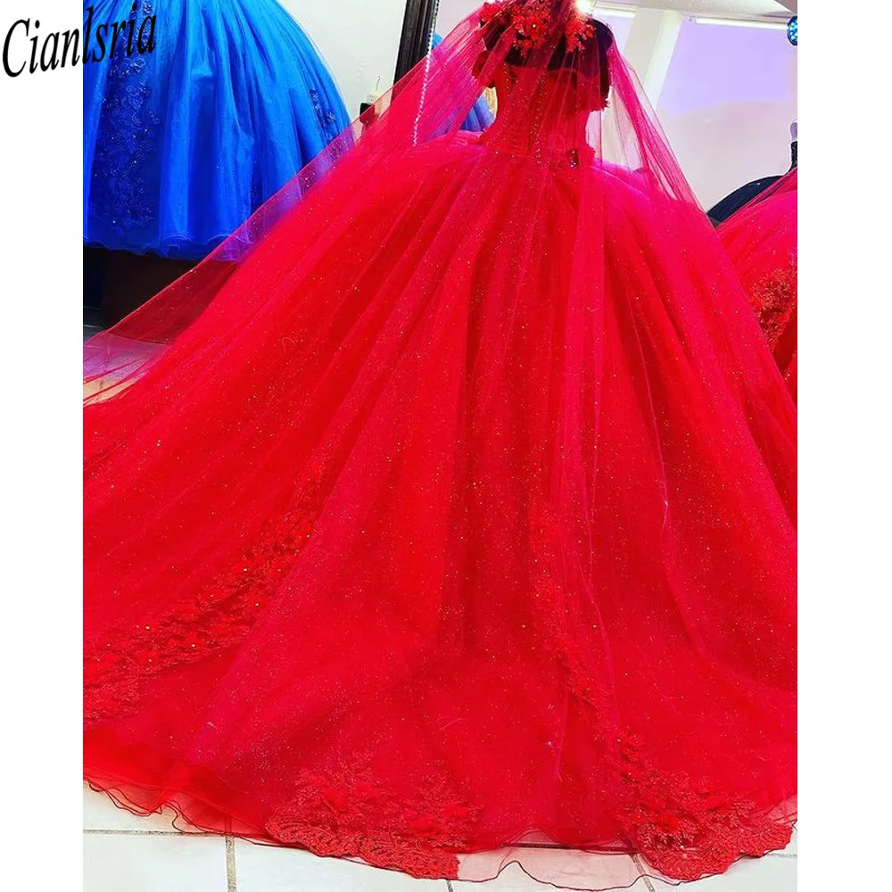 Quinceanera Dresses For 15 Party Fashion Lace Applique Cinderella Birthday Gown Hot Sweetheart Ball Gown