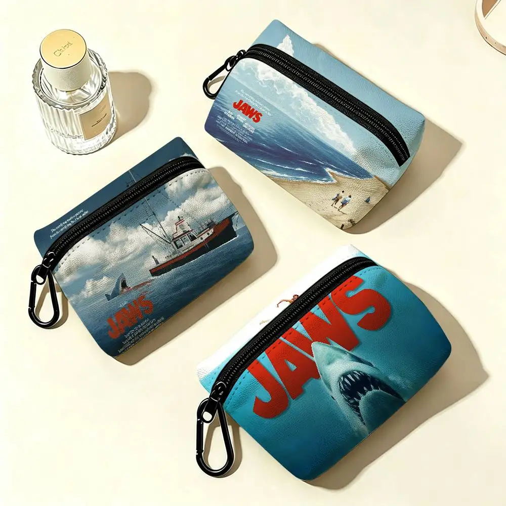 J-JAWS Movie Wear-resistant Oxford Cloth Coin Purse Portable Backpack Hanging Card Storage Bag