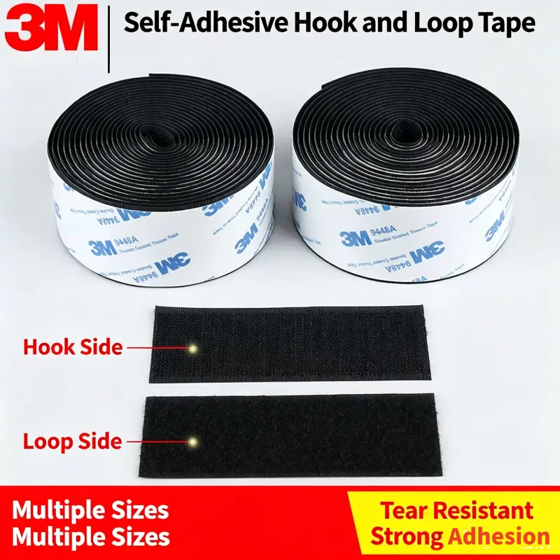 3M Strong Adhesive-backed Hook & Loop Fastener Tape High-Viscosity Traceless Self-Adhesive Fastening Tape High Temperature