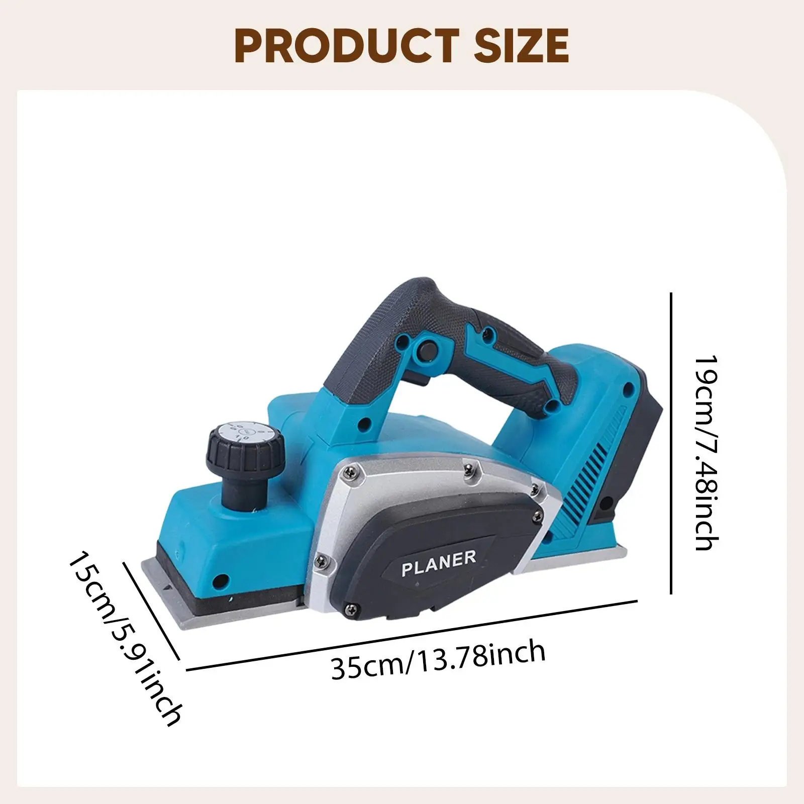 Adjustable Depth Electric Planer Power Tool for Woodworking Projects Portable Home DIY Carpentry Applications