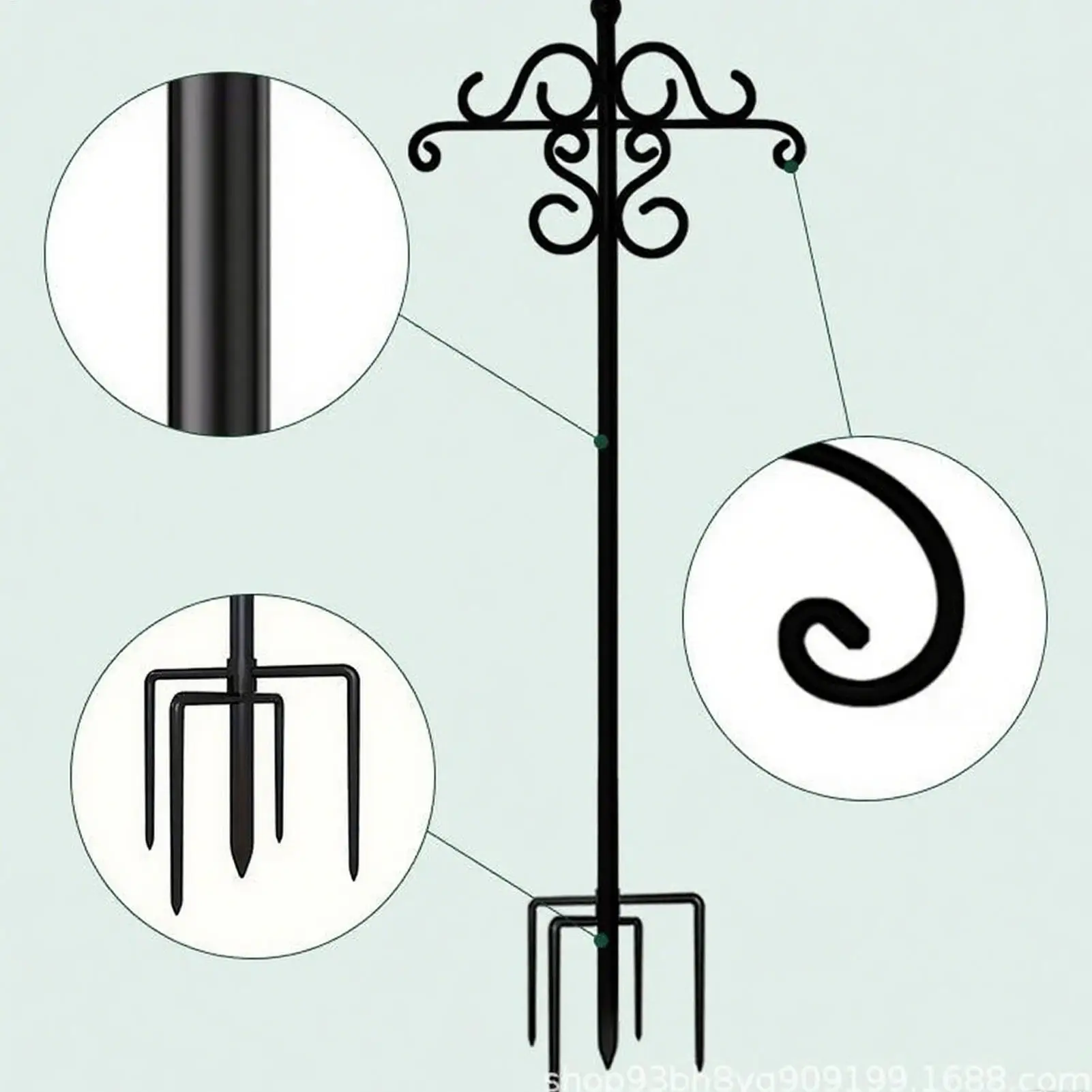 

Hummingbird Feeder Stand Wild Bird Feeder Stand Pole Adjustable Backyard Wildlife Watching Hanger Station For Courtyard Garden
