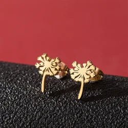 Dandelion Flower Earings Girls Fashion Jewelry 2024 Surgical Steel Piercing Cartilage Earrings Tragus Jewelry Pendientes