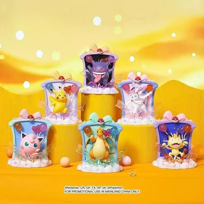 

Оригинальное аниме Pokemon Happy Party слепая коробка DragoniteGengar Jigglypuff Eevee сборка экшн-фигурка коллекционная модель игрушка в подарок
