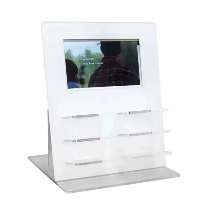 

Glasses display stand with LCD screen