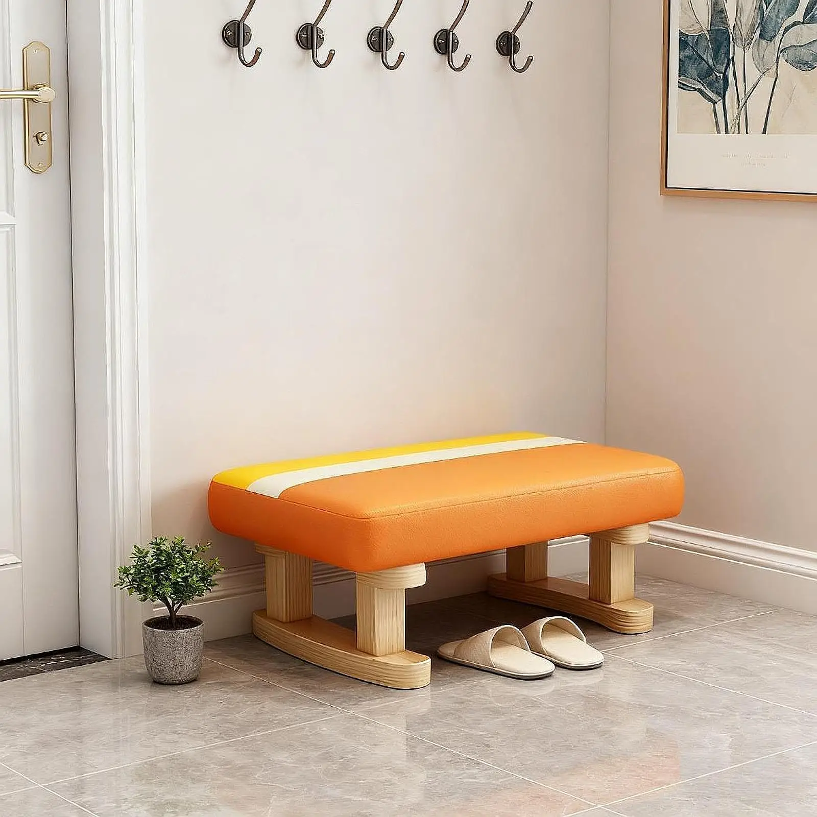 Ottoman Stool Small Footstool Anti Slip Seat Chair Stable Foot Stool Footrest