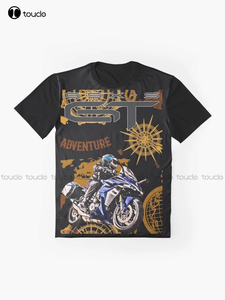 Moto, Motorcycles Touring Gsx S 1000Gt Graphic T-Shirt Custom Aldult Teen Unisex Digital Printing Tee Shirts Custom Gift Xs-5Xl