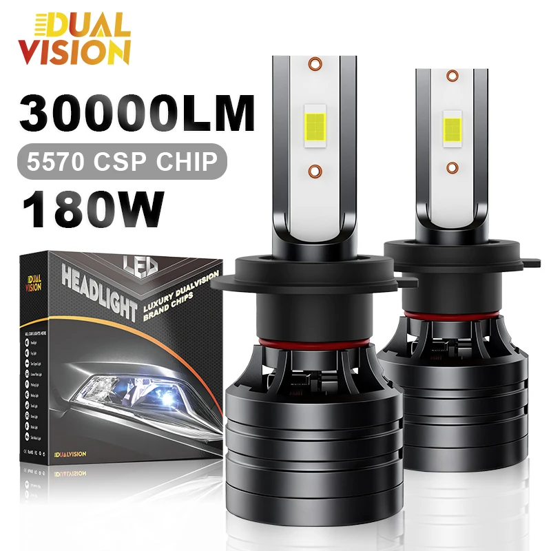 2 قطعة سيارة العلوي H4 H7 LED H11 Hb3 Hb4 9005 9006 H1 9012 مصابيح السيارات 180 واط 30000LM ضوء مصباح الأبيض 6000 كيلو 12 فولت Led المصباح الكهربي