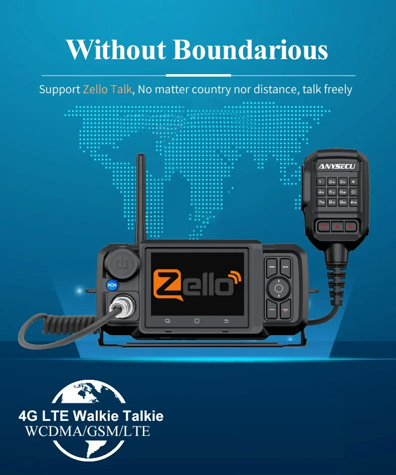 4G-W2Pro N61 4G LTE FDD POC วิทยุเครือข่ายวิทยุ PTT ทํางานร่วมกับ ZELLO/จริง PTT