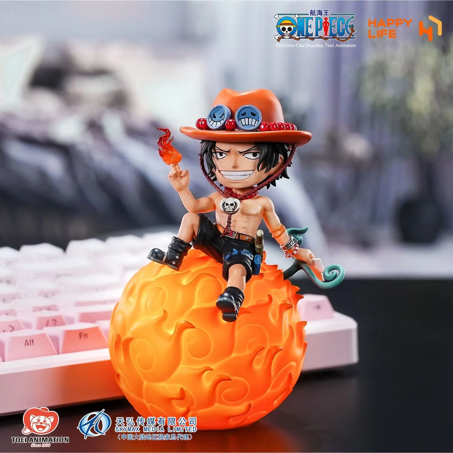 Anime One Piece Devil Fruit Series Voice-Controlled Night Light Luffy Nico Robin Chopper Portgas D Ace Figure Desktop Toy Gifts