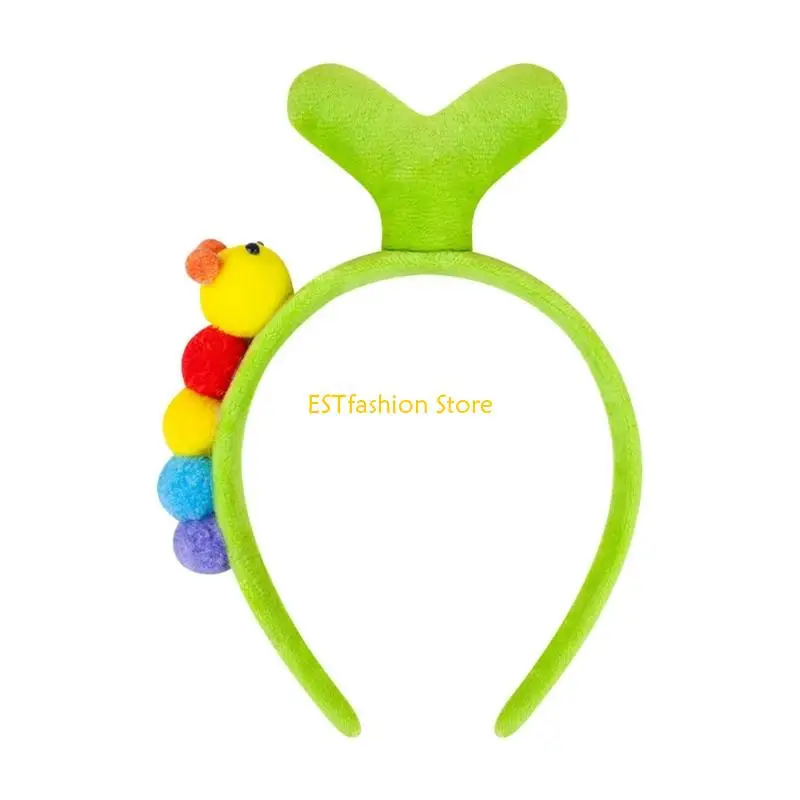 Y5GC Grass Sprout Hair Accessory Cartoon Insect Detail Party Performances Wear