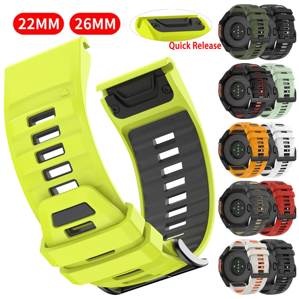 �y�Z�[�����zFenix8 �E�H�b�`�o���h 26mm 22mm �V���R���X�|�[�c�X�g���b�v Garmin Fenix 8 Pro E 7 7X/Epix Pro/6 6X 5X Plus/instinct 3 QuickFit�Ή� �u���X���b�g