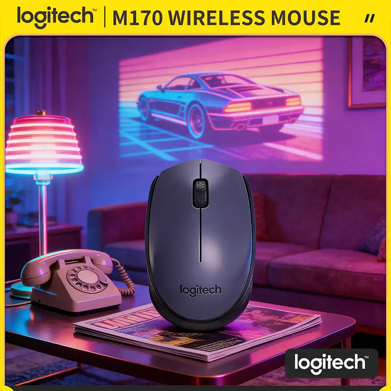 

Logitech M170 Wireless Mouse Ambidextrous Design 2.4GHz USB Receiver 10m Range 12-Month Long Battery Use