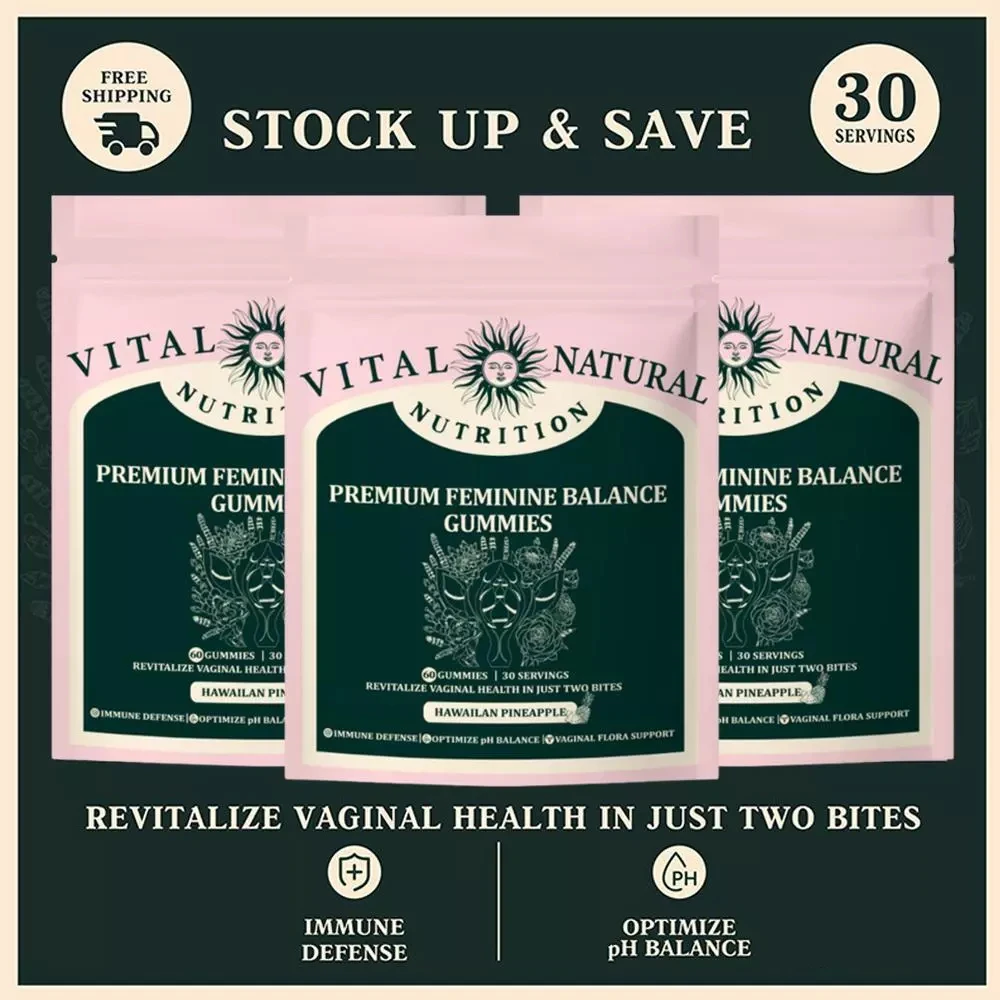 180 pieces of Vital Source Feminine Balance Gummies are selling well, caring for women preferred gift- Hawaiian Pineapple