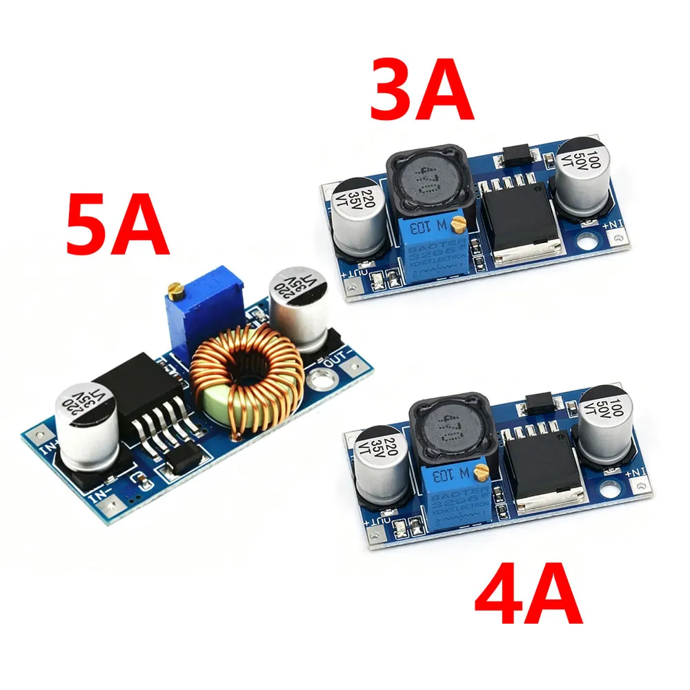 1pcs Adjustable DC To DC LM2596 LM2596S XL4015 Buck Boost Module 3A 4A 5A Step-down Power Supply Regulator Module