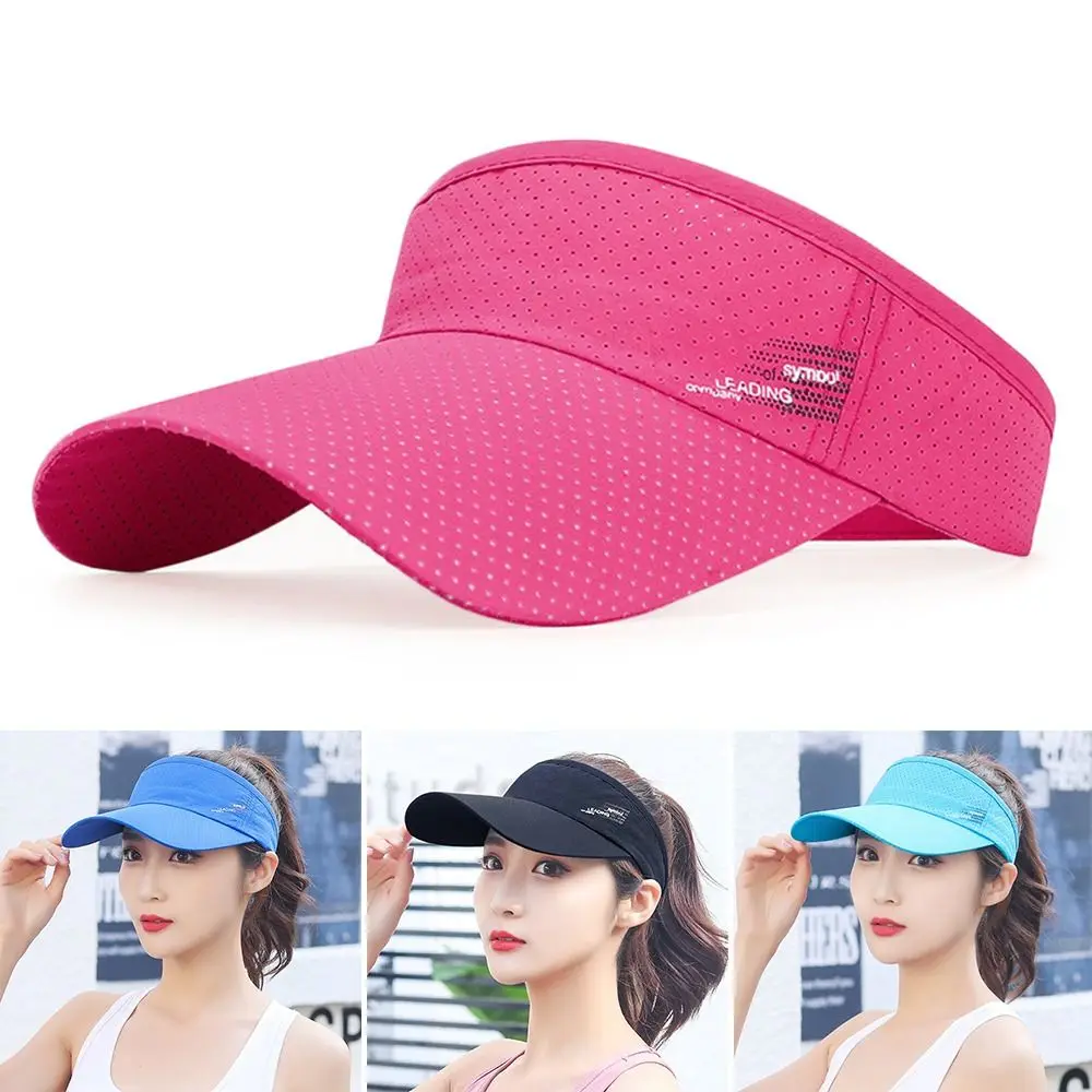 Summer Breathable Air Sun Hats Men Women Adjustable Visor UV Protection Top Empty Solid Sports Tennis Running Sunscreen Cap Hat