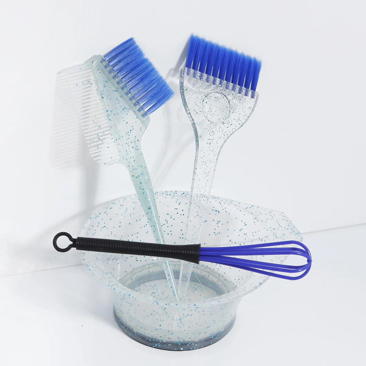 4pcs/set of hair dye color brush bowl set mixing stick hair dye applicator brush hair style accessory set