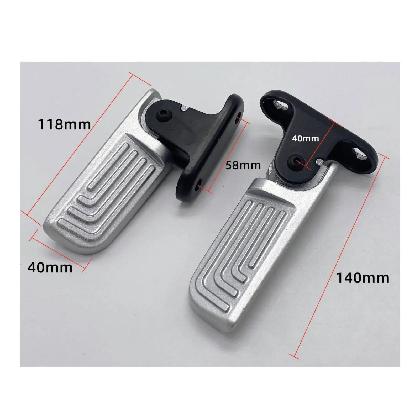 2 Pieces Retractable Passenger Foot Pegs Electric Scooter Passenger Pedal